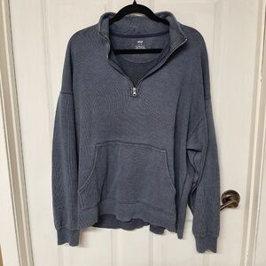 Aerie Women's Navy and Grey Sweatshirt size M